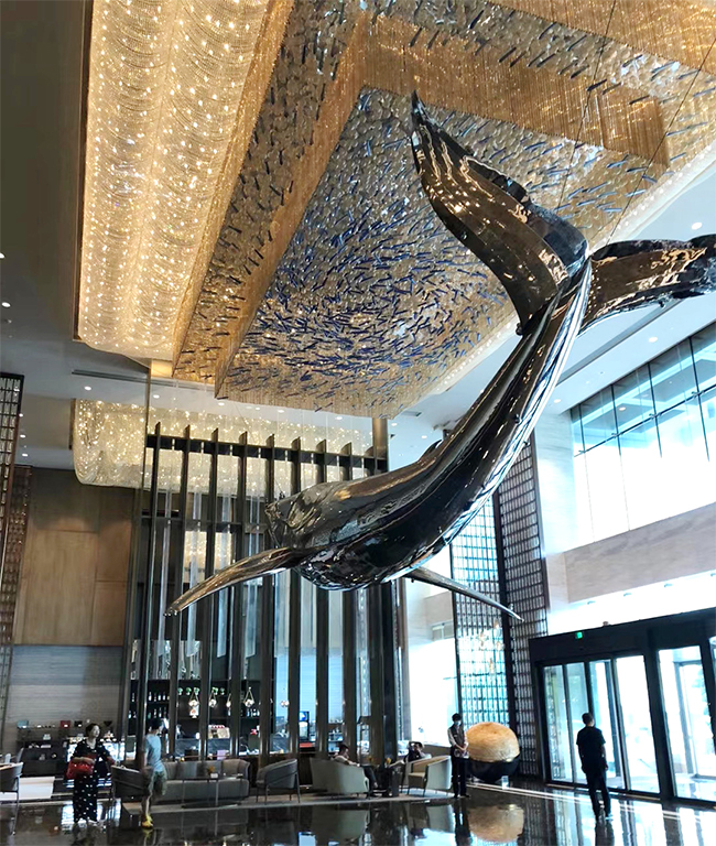 酒店不锈钢装饰雕塑