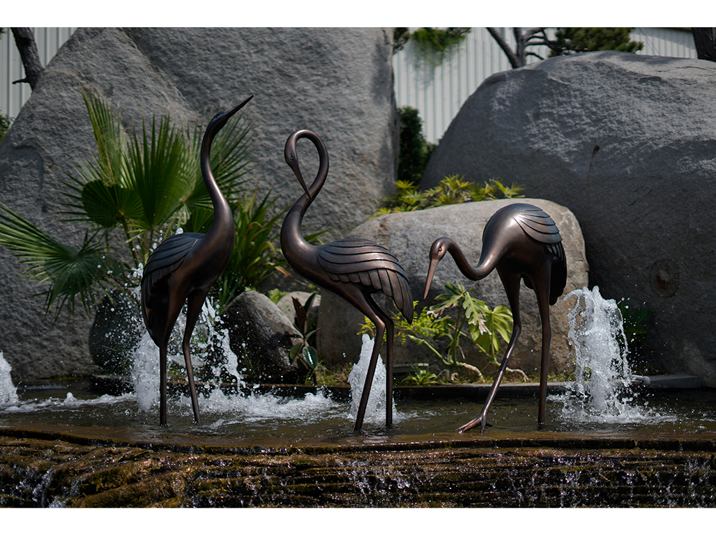 鹤铸铜雕塑