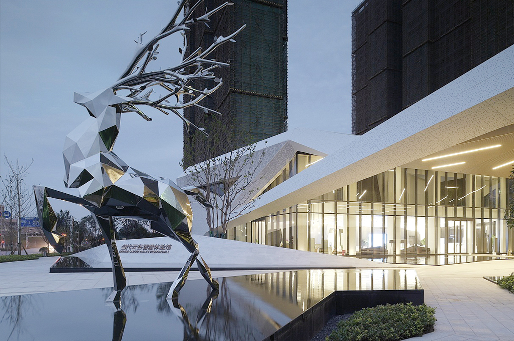 云谷智慧体验馆景观雕塑